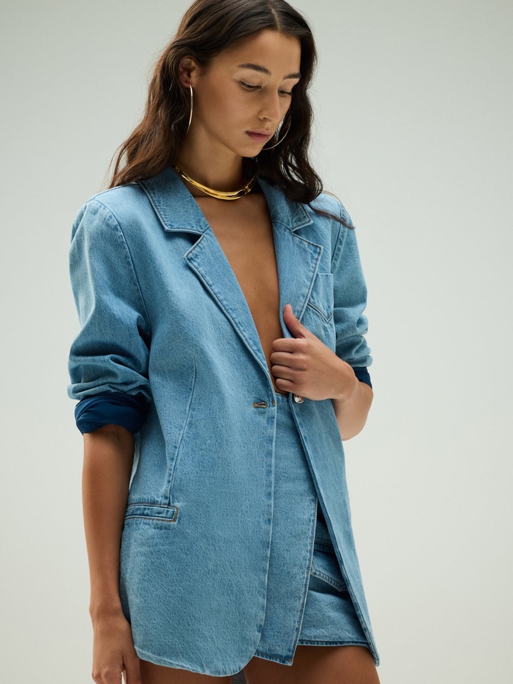 Hudson Jeans Light Wash Denim Blazer Jacket and skort(set) new with tags